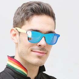 Luxury Designer Mens Sunglasses Colourful Fashion Polarised Sun Glasses For Men Bamboo + Metal Frame Anti UV400 P20842