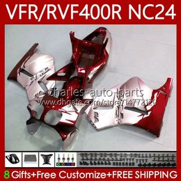 Bodywork For HONDA RVF400R NC24 V4 RVF400 R 1987 1988 Body 78No.114 RVF VFR 400 VFR400 R 400RR 87-88 Wine red VFR 400R VFR400RR VFR400R 87 88 Motorcycle Fairing Kit