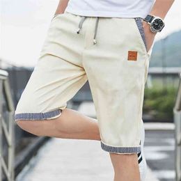 Men Casual Summer Plaid Patchwork Pockets Buttons Fifth Pants Loose Beach Shorts Male Sports Workout Bottoms Clothing 210716