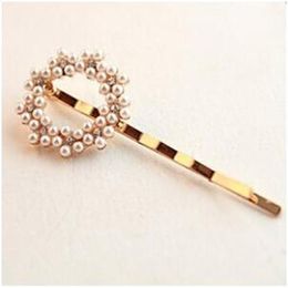 Hair Clips Barrettes Luxury Created Crystal Flowers Love Sunflowers Bow Hairpin Wholesale Simulated Pearl Trim Clip