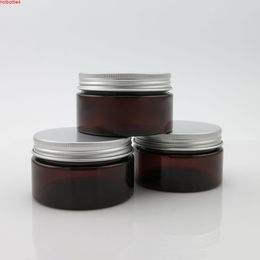 30 x 100G Amber PET Plastic Jar with Inner Seal and Metal Screw lids, 100ML Small Cosmetic Cream Containerhigh qualtity