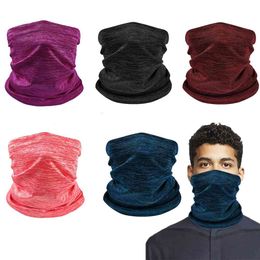 Elastic Head Face Scarf Half Scarves Kids /Adult Solid Color Polyester Dustproof Bandana Outdoor Cycling Accessorie