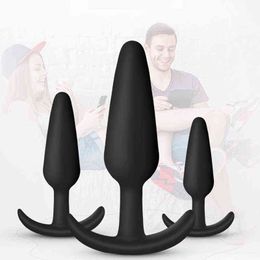 Anal toys silicone anal plug sets butt dildo sex for beginner women erotic intimate goods adult trainner massager 1125