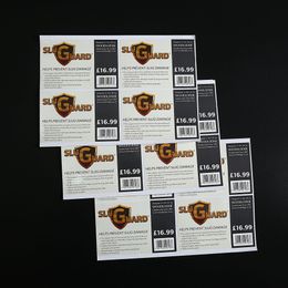 Custom Logo Adhesive Label Stickers with Barcode Printed Self Seal Coated Paper Shine Labels