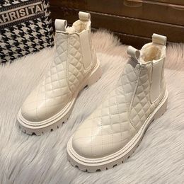 designer Boots Casual Women's Shoes Thick Bottom Plush Wool Warm Snow 2021 Autumn Winter Round Head Short Booties