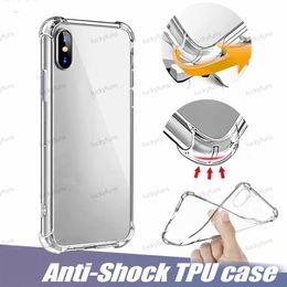 Soft TPU Clear Cases for Galaxy S10 iPhone 11 PRO XR XS MAX Anti-knock Huawei P20 Lite Transparent Shockproof Airbag Bumper Case