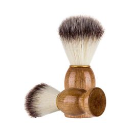 2021 Men Shaving Beard Brush Badger Hair Shave Wooden Handle Facial Cleaning Appliance Pro Salon Tool Safety Razor Brushes