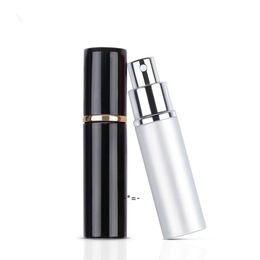 NEWHot 10ml Mini Empty Perfume Bottle Refillable Aluminum Atomizer Travel Parfum Containers With Atomizer Airless Pump 8 Color LLE10739