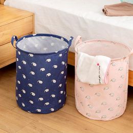 1Pc Foldable Laundry Basket Large Capacity Laundry Hamper Dirty Clothes Storage Organiser Bucket Homehold Storage Bag 210316