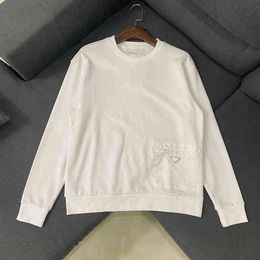 2021ss Men's Nylon Pocket Splicing p Home Pullover Sweater High-end Wechat