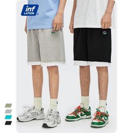 INFLATION Summer Sweat Shorts For Men Fashion Casual Patchwork Lounge Plus Size Baskeball 3654S21 220301