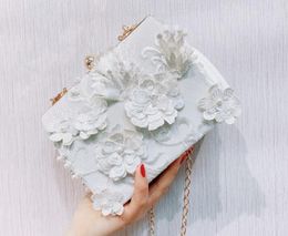 2022 Floral Pattern Women Evening Bag Party Envelope Clutch Handbag Glitter Sequins Sparkling Banquet Glitter Bag For Ladies Girls Wedding Clutch 02