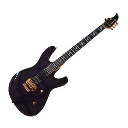 Factory Outlet-6 Strings Purple Unusual Shaped Electric Guitar with 27 Frets,Rosewood Fretboard