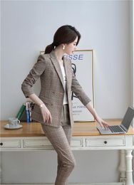 Women's Suits & Blazers Formal Women Business With Jackets And Pencil Pants Uniform Styles Ladies Office Work Wear Female Pantsuits Trousers