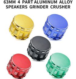 Herb Grinders 63mm Aluminium Alloy Matte Herb Grinder 4 Layer Tobacco Smoke Cigarette Grinding Smoking Accessories