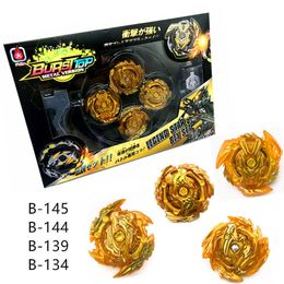 New 4pcs/set Beyblade arena stadium Metal Fusion 4D Battle Metal Top Fury Masters launcher grip children christmas toy X0528