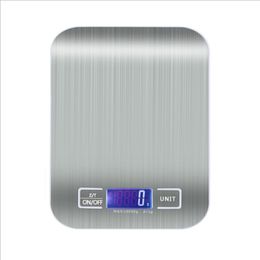 Household Electronic Scale Baking Kitchen Scale Stainless Steel Plate Food Weighing Tools For Small Kitchen 210312