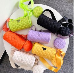 Children pillow shape handbag kids hand bag fashion corssbody fanny pack baby tote messenger shoulder pack Pu bucket bags