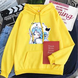 2021 Harajuku AnimeThe Infinity Langa Kawaii Hoodie Women Funny Cartoon Skateboard Girl Cute Sweet Korean Oversized Sweatshirts H0910