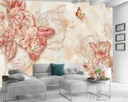 Delicate Flowers 3d Wallpaper 3D Photo Wallpaper Home Decor Romantic Flower Decorative Silk 3d Mural Wallpaper