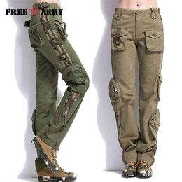 Brand Plus Size Unisex Cargo Pants Casual Jogger Men Military Army Green Camouflage Sweatpants Tactical Khaki 210715