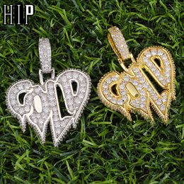 Hip Hop Bling Cubic Cyrkonia Zimny ​​Wisiorek Iced Out W White Gold Color Naszyjniki Wisiorki Dla Mężczyzn Biżuteria z Solid Back X0509