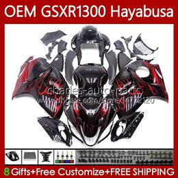 OEM Body For SUZUKI Hayabusa GSXR-1300 GSXR1300 08 09 10 11 12 13 77No.56 GSXR 1300 CC 1300CC 2014 2015 2016 2017 2018 2019 GSX R1300 Red flames 08-19 Injection Fairing