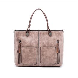High-quality new classic large-capacity women's bag fashion oil wax leather big bags shoulder diagonal handbag killer pack