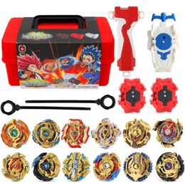 Burst B-902 B-79 B-85 B-96 B-113 B-106 B-120 Spinning Top Set with Grip Launcher Metal Fusion Gyroscope Toys For Children Gifts X0528