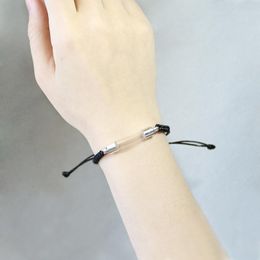 1PC Glass Vial Tube With Screw Caps Bracelet Premade Bracelet Write On Rice Jewellery Charm For Women