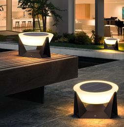 Villa Column Lamps IP65 Waterproof LED Fence Gate Pillar Head Lamp Outdoor Lawn Landscape Solar Post Light For Patio Garden