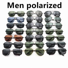 Men Polarised Driving Sunglasses For Mens New Metal Frame Classic Glasses Sunscreen Square Pilot Driver Eyewear