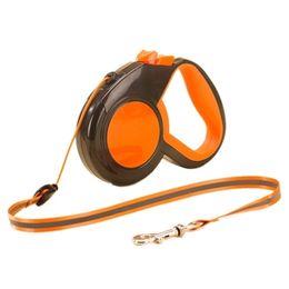 3/5/8M Retractable Dog Leash Reflective Tape Dog Leashes Nylon Extending Puppy Walking Running Dogs Leads Traction Rope 210729