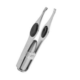 LED Eyebrow Tweezer Mini Light Eyelash Removal Tweezer Clip Stainless steel Make Up Beauty Tool