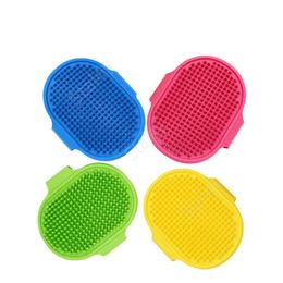 Dog Bath Brush Comb Silicone Pet SPA Shampoo Massage Brush Shower Hair Removal Comb For Pet Cleaning Grooming Tool DAT353