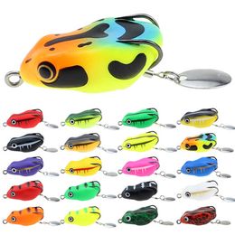 4.5CM Carp Fishing Lures Soft Frog Fishing Lures Frog Artificial Soft Bait Treble Hooks Top Water Ray Baits Fishing Tackle