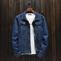 Men's Spring Autumn Models Large Size Denim Jacket Korean Version of The Slim Trend Simple Fashion Casual Top Jeans Coat 210909