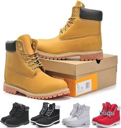 Designer - Herren Damen Winter Outdoor Stiefel Paare Leder High Cut Warme Schneestiefel Freizeitstiefel Wandern Sport Trainer Schuhe Sneakers