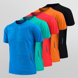 Running Jerseys Men's Fitness T Shirt Breathable Short Sleeve Summer Tops Casual Cycling Sport For Men Outdoor Football