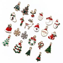 Christmas Metal Charm 10 Pcs/Lot Snowflake Bells Pendant Xmas Ornament Bracelet Necklace Jewellery Hair Accessories Making Clothes Sewing Bags Decoration HY0061