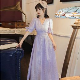 Button Hollow Out Dress V Neck a Line Short Korean Harajuku Summer Dresses Ropa Femenina Kadn 210529