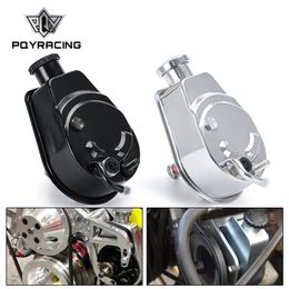 Power Steering Pump P Series 5/8" Keyway Pulley Shaft Chrome Street/Hot Rod Reservoir Gearbox For 66-74 GM Chevy Chevrolet PQY-STP01