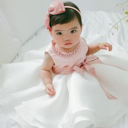 2022 детские украшения для крещения детей Девушка платья рожденные девочка 1 год день рождения платье груши украшения малышей крестия младенческая принцесса вечеринка для девочек