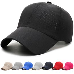 Outdoor Sunscreen Sports Breathable Net Hats Casual Lengthen Men Peaked Mesh Caps Summer Quick Dry Baseball Hat VV678