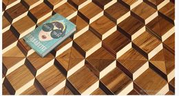 Multi Colour Finished surface American walnut hardwood floor parquet tile engineered marquetry home decoration interior wallpaper background
