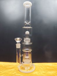 16"Big Glass Bong White Black with Bucket Dome Percolator Oil Rig Bongs18.8mm Bowl Water Pipe Colourful Glass Bubbler Pipes zeusart shop