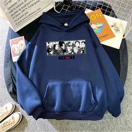 Nekoma Harajuku Print Hoodies Mens Hip Hop Loose Sweatshirt Anime Cartoon Loose Streetwear Pullover Autumn Winter Fleece Clothes H1227