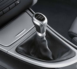 LHD Shift Gear Knob With Leather Boot And Frame Car Styling Accessories For 1 Series E81 E82 E87 E88