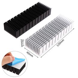 chip heatsink UK - Fans & Coolings 120x40x20mm Aluminum Heatsink Heat Sink Radiator Cooling Cooler For Electronic Chip IC LED Computer With Thermal Conductive
