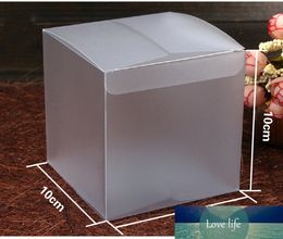 30pcs 10*10*10cm frosted plastic pvc box packing boxes for gifts/chocolate/candy/cosmetic/crafts square Matte pvc Box